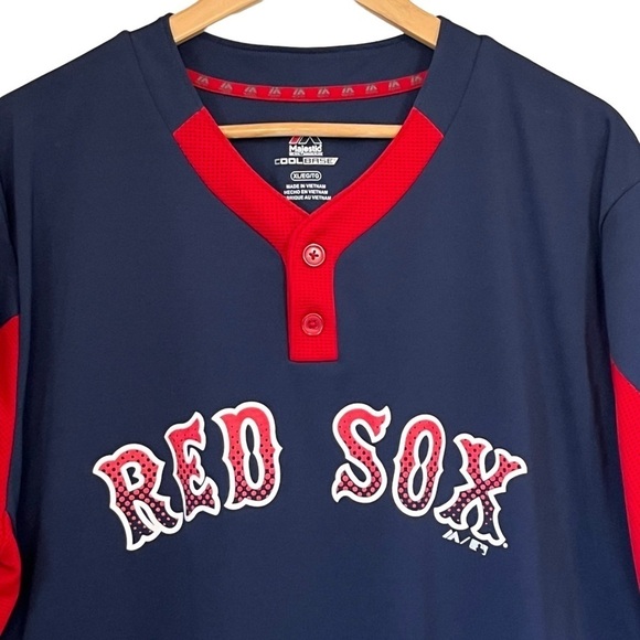 Red Sox Majestic Cool Base Navy & Red Spring Training Jersey Size XL - Picture 3 of 9